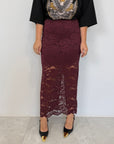 SusyMix - Gonna a tubino in pizzo bordeaux