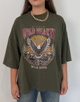SusyMix - T-shirt over con aquila verde