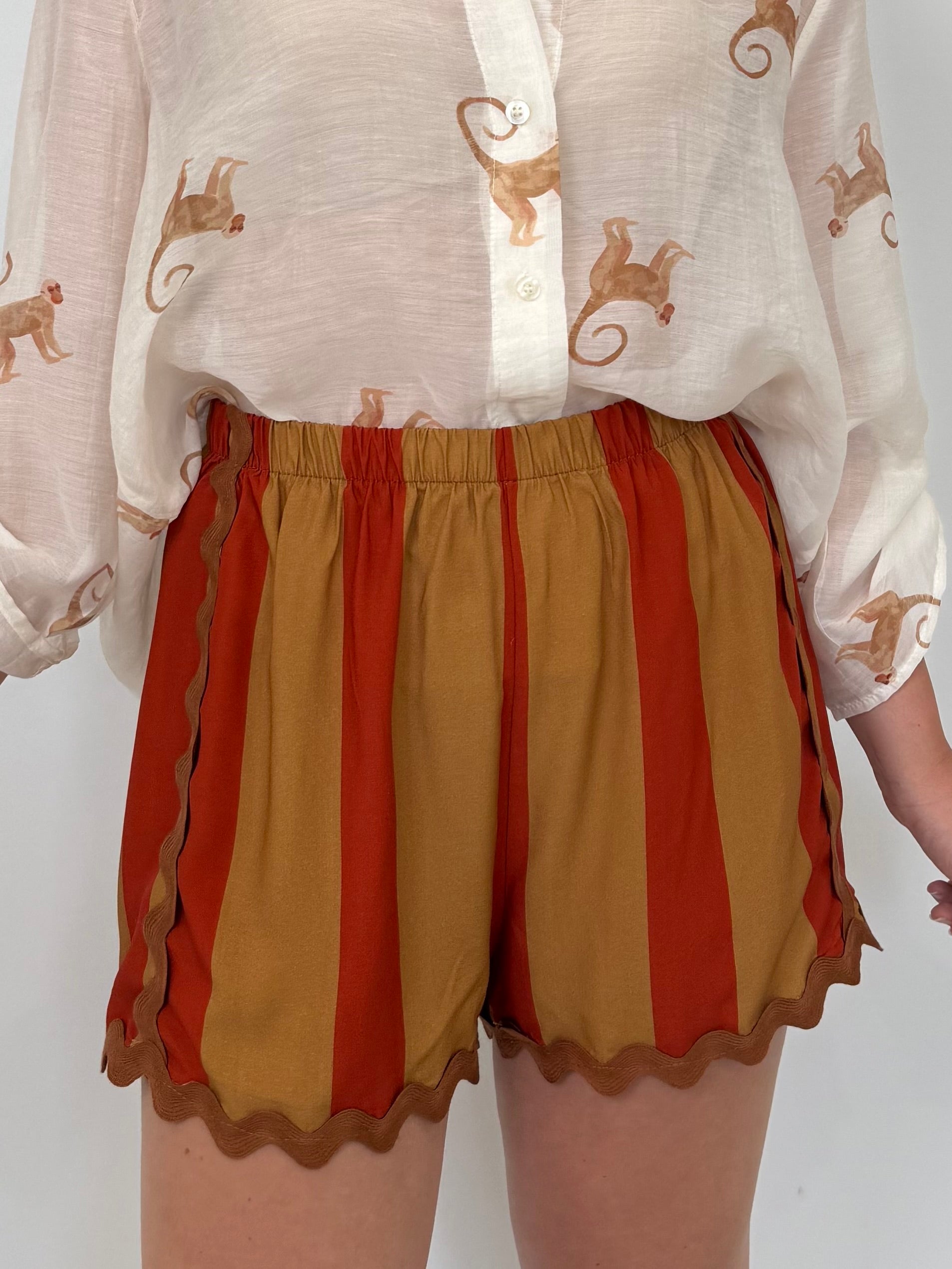 Haveone - Short rigato india con trinetta