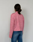 Motel - Giacca napoleon tweed fuxia