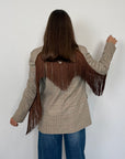 Tensione In - Giacca check beige e moro