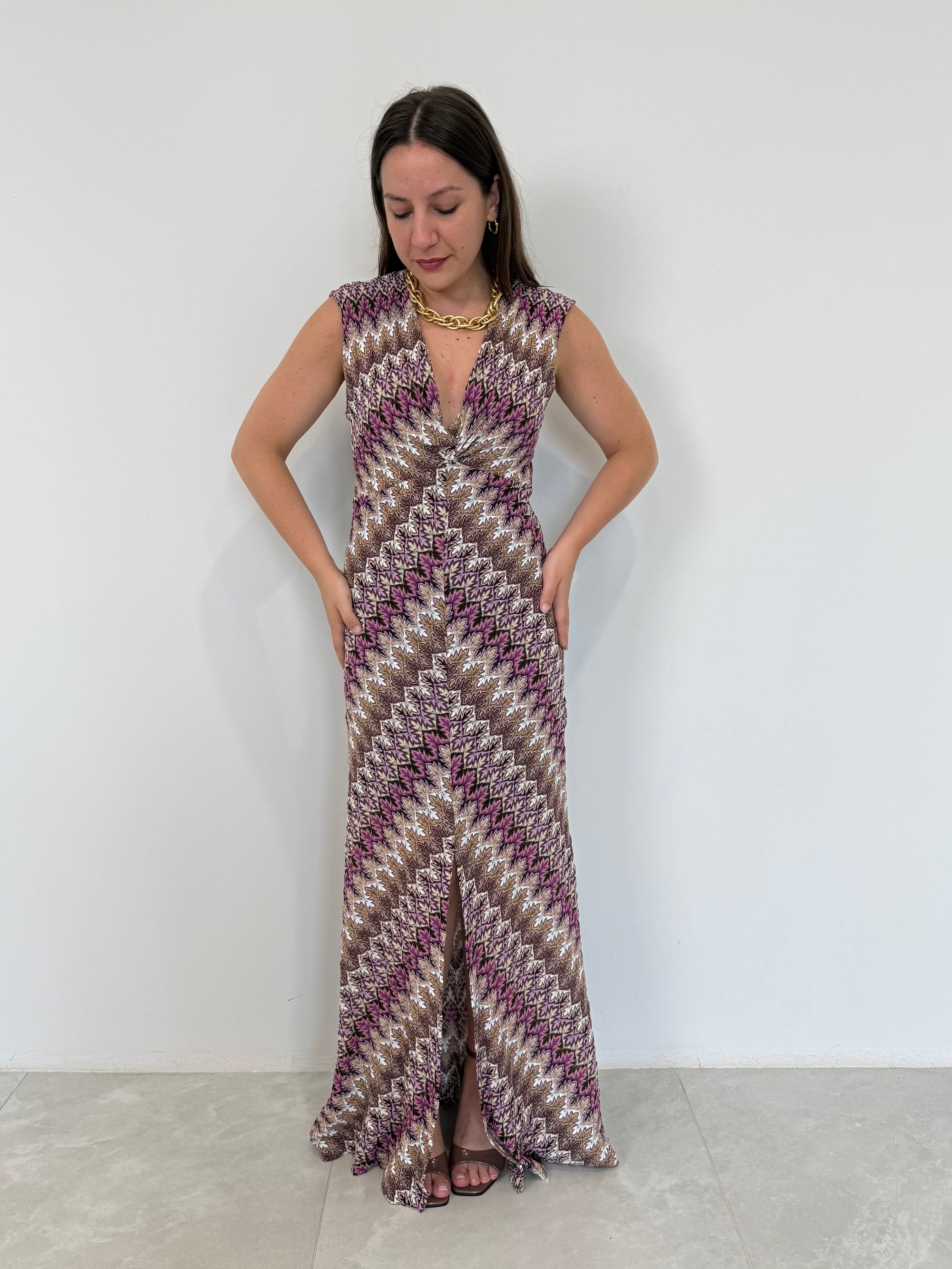 Tensione In - Abito zigzag buganville