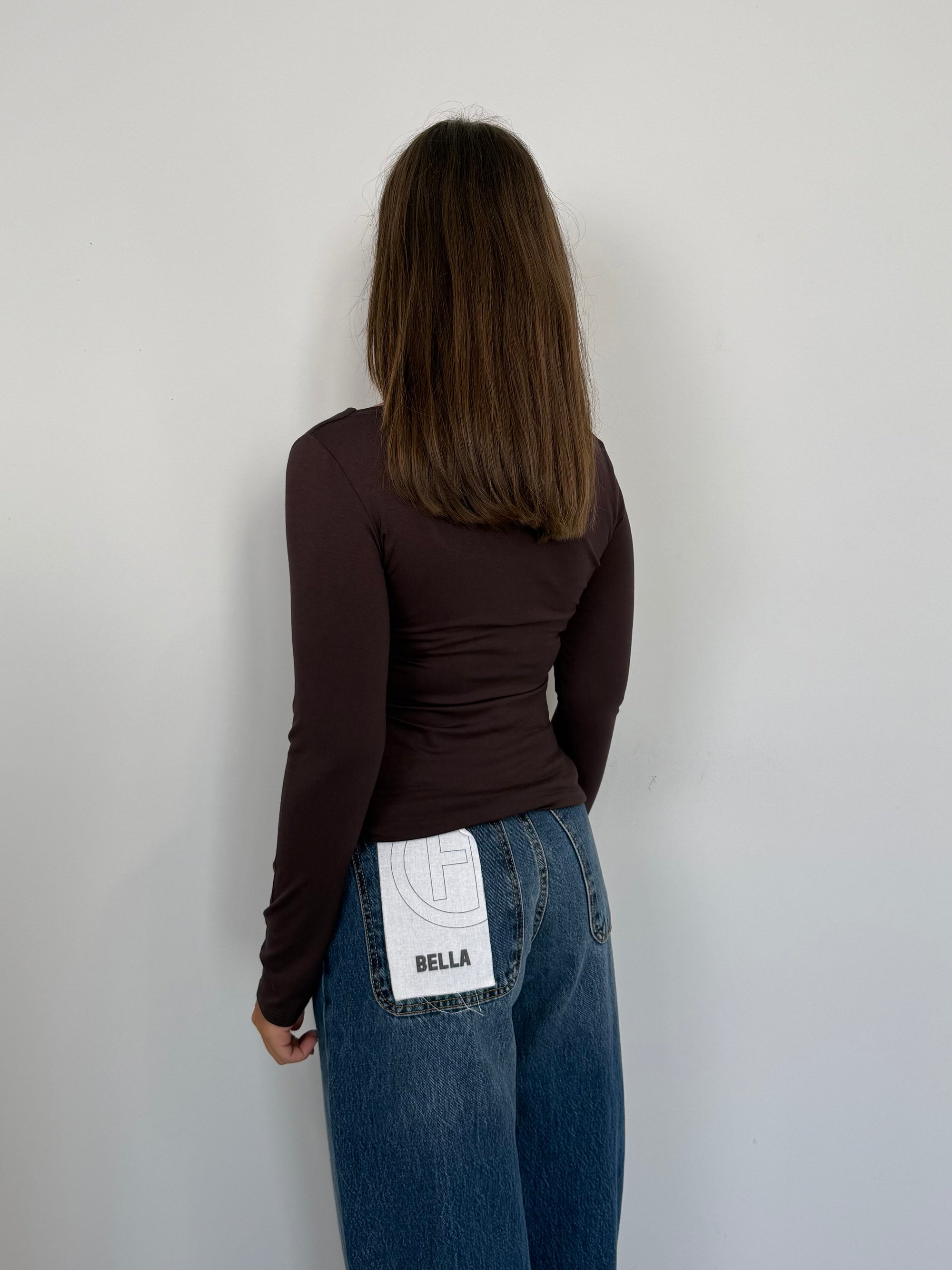 Civico23 - Maglia scollo quadrato moro