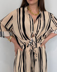 Haveone - Camicia in viscosa riga larga