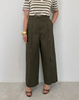 Tensione In - Pantalone tasca bassa verde