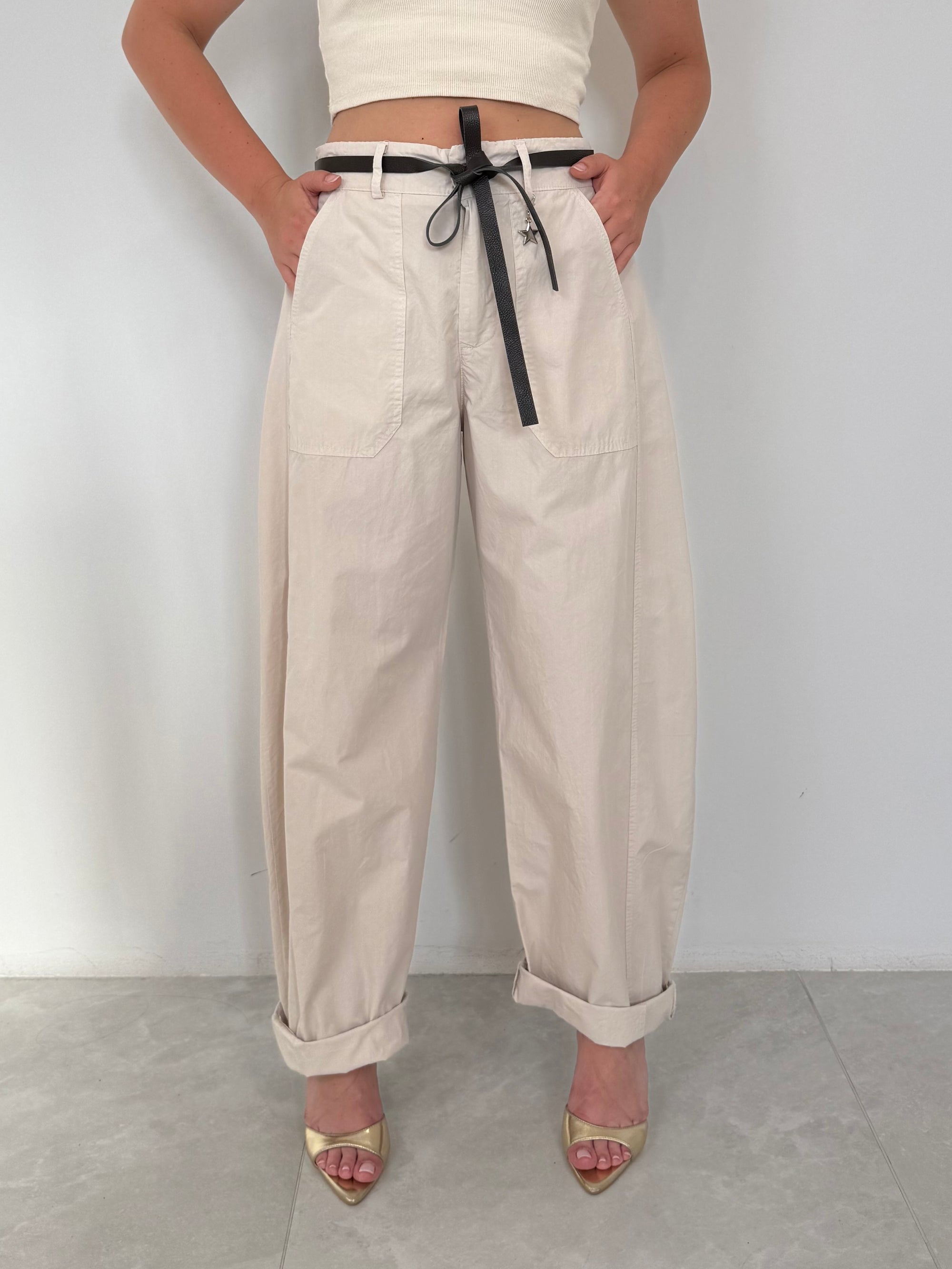 SusyMix - Pantalone con stellina LT beige