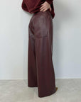 Tensione In - Pantalone Giusi similpelle bordeaux