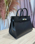 Civico23 - Borsa kelly vera pelle nera
