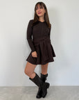 Tensione In - Gonna con maniche camicia moro