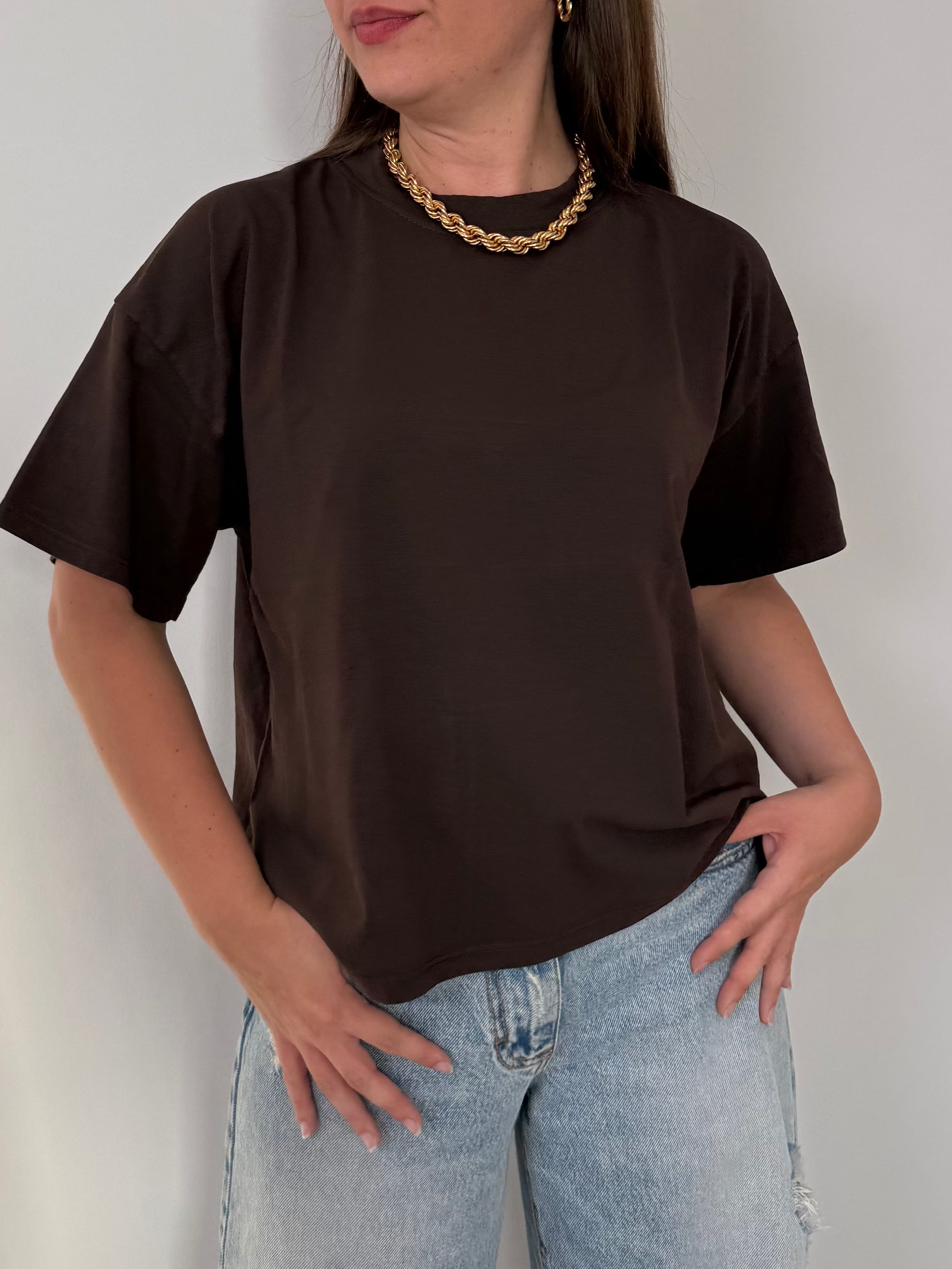 Haveone - Maglia m/corta scatola moro