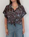 Haveone - Camicia fiocco paisley moro