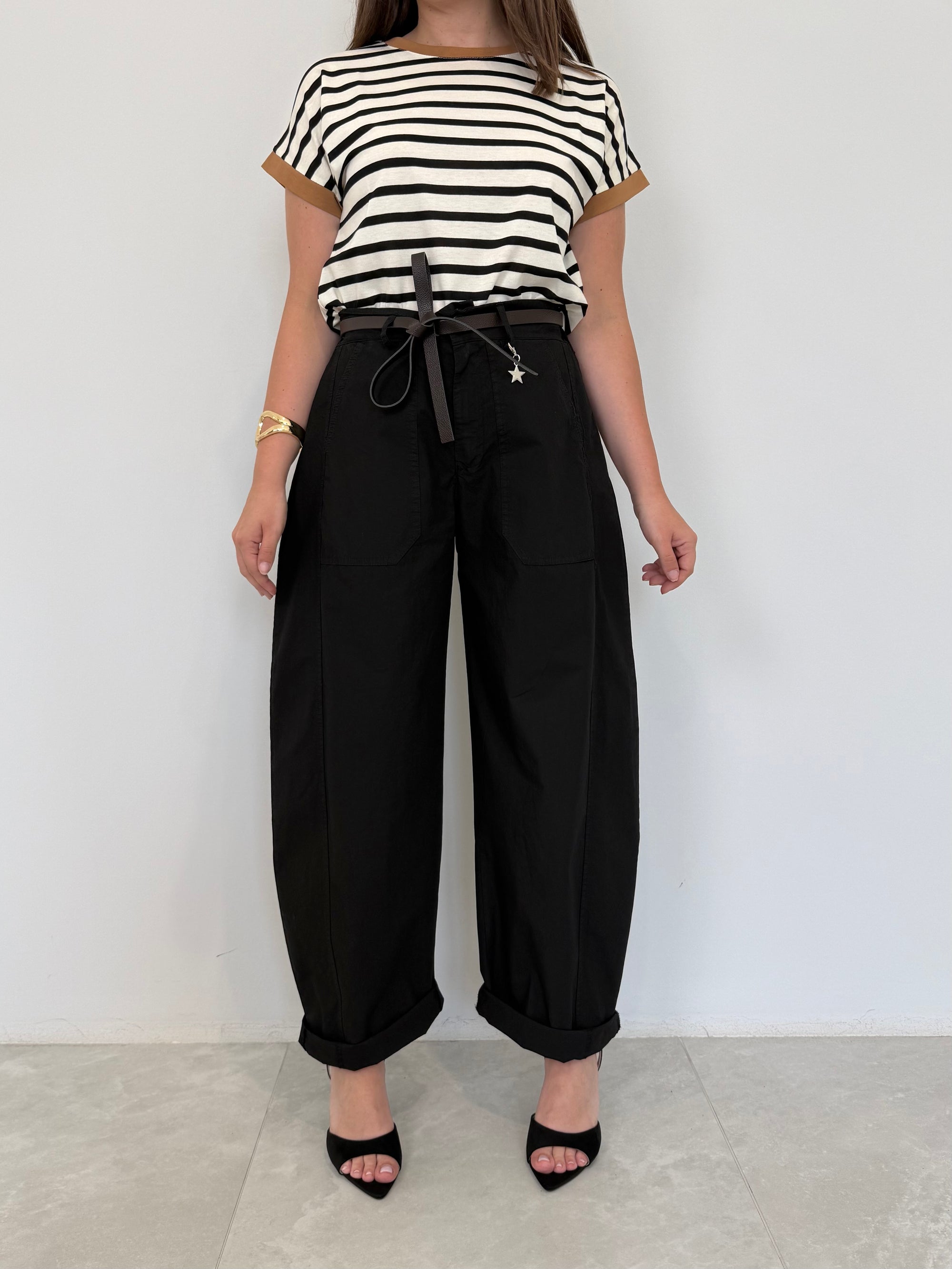 SusyMix - Pantalone con stellina LT nero