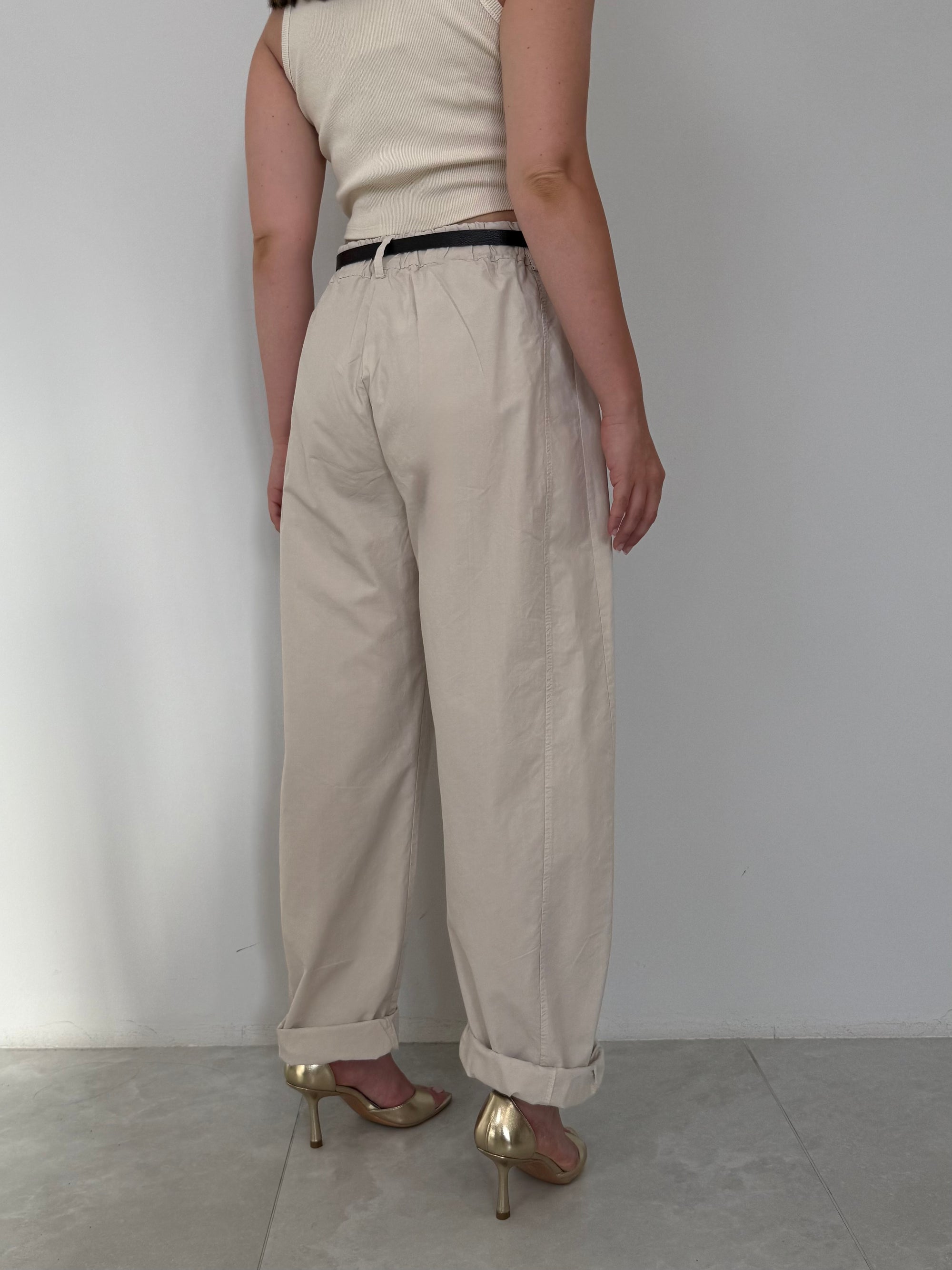 SusyMix - Pantalone con stellina LT beige