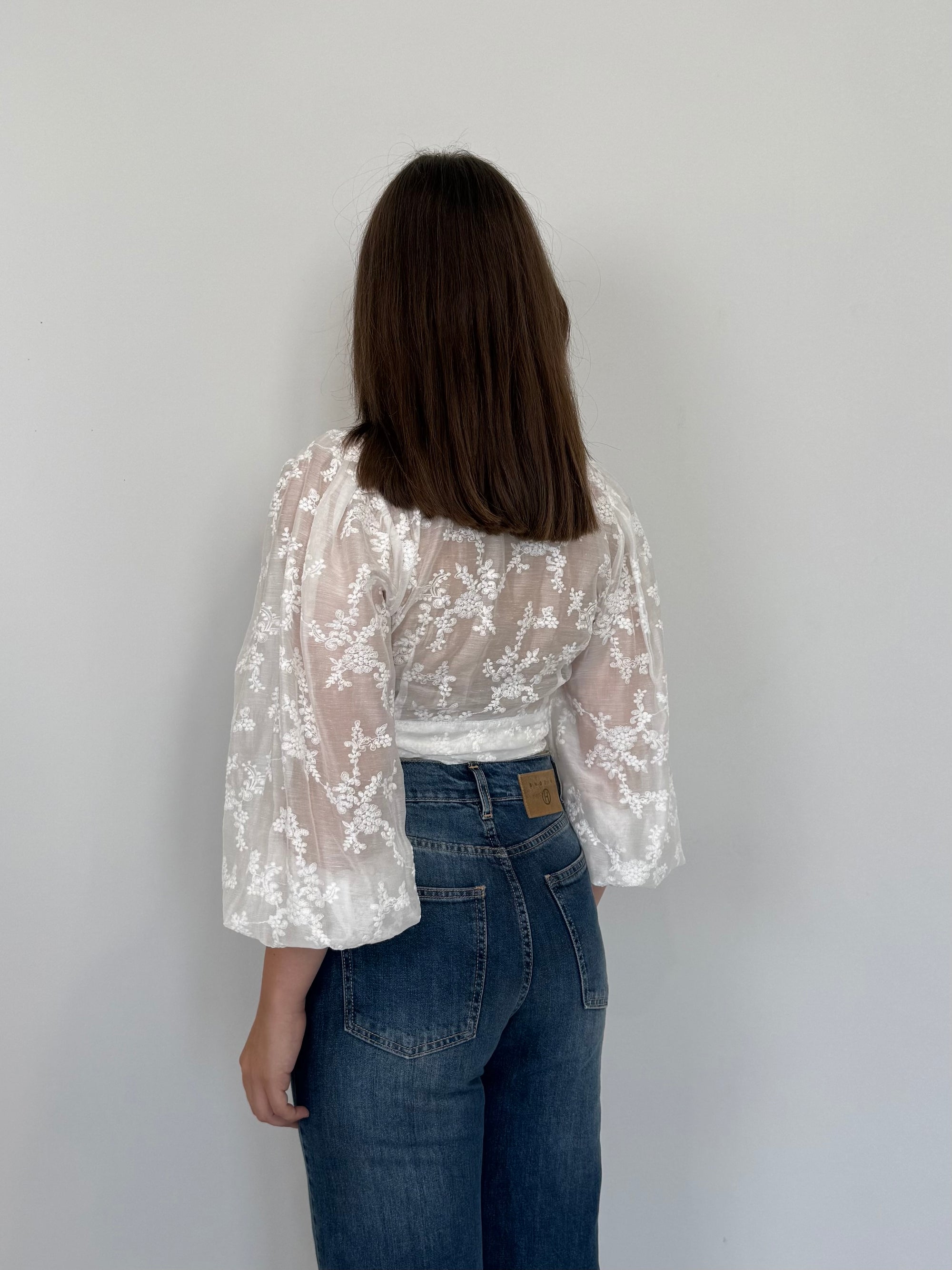 Haveone - Incrociatino ricami bianco
