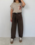 SusyMix - Pantalone stellina paracudete moro