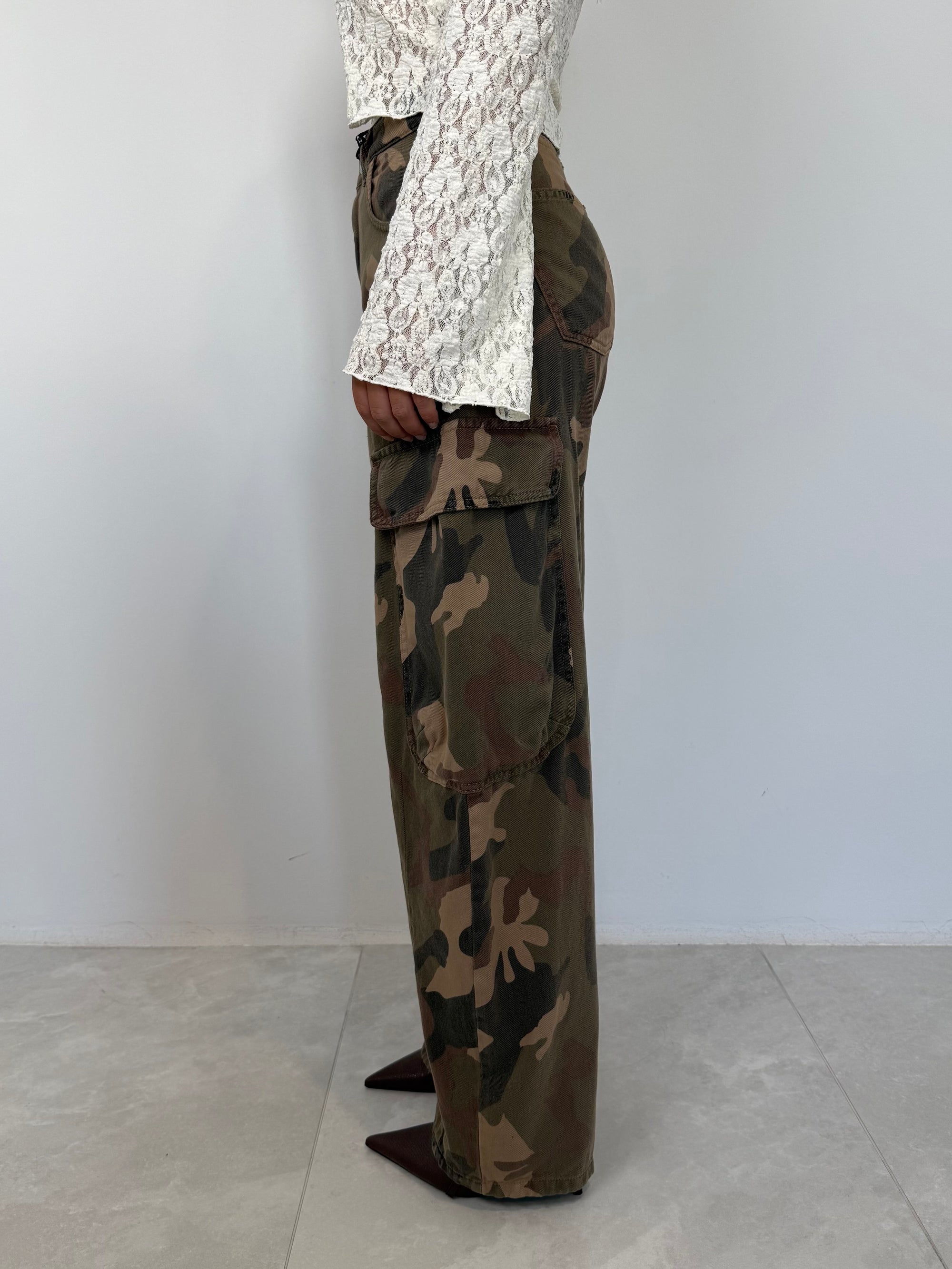 Haveone- Jeans cargo mimetico