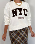 Civico23 - Felpa bianca New York moro