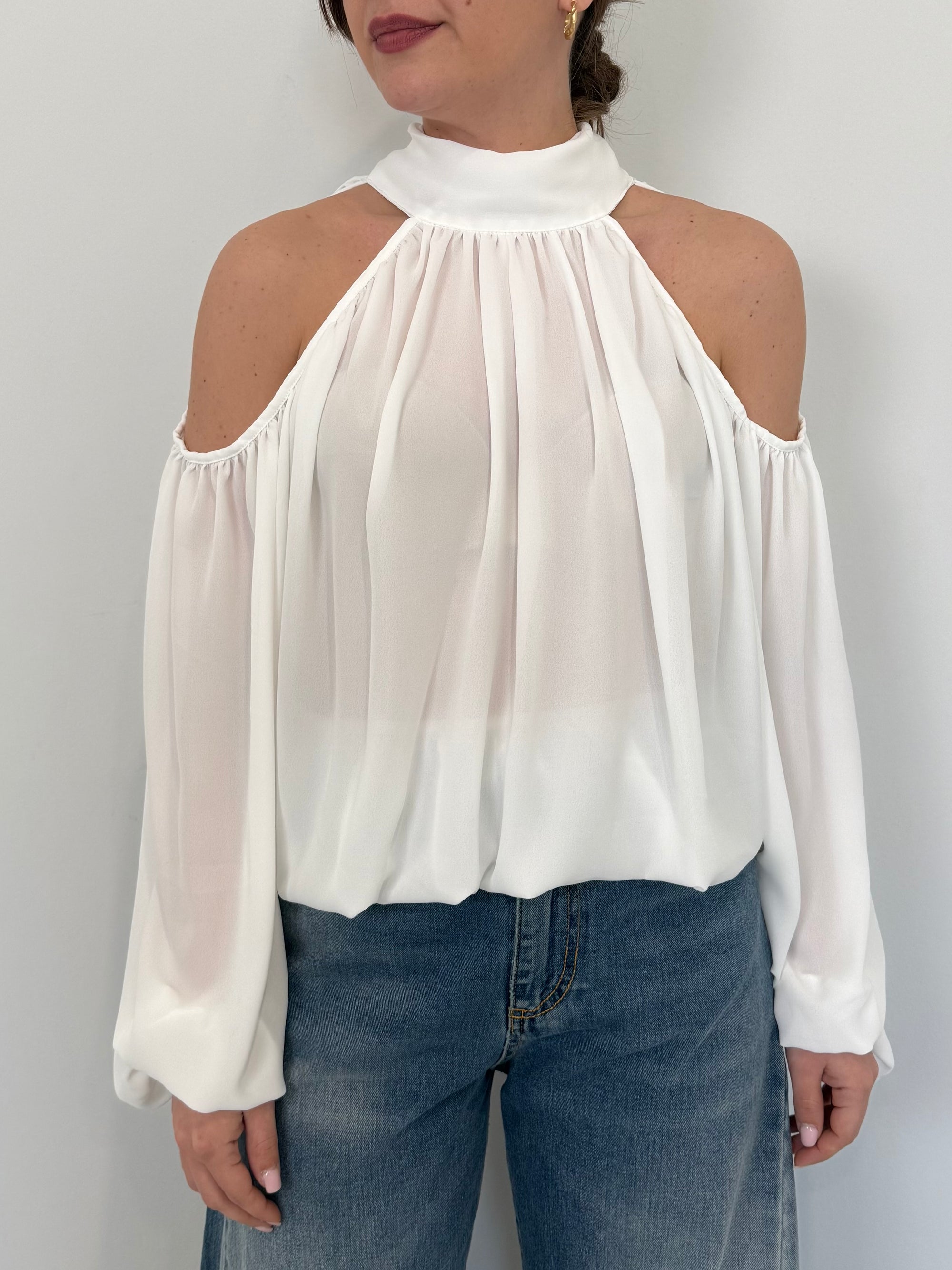 Haveone - Camicia cutout bianca