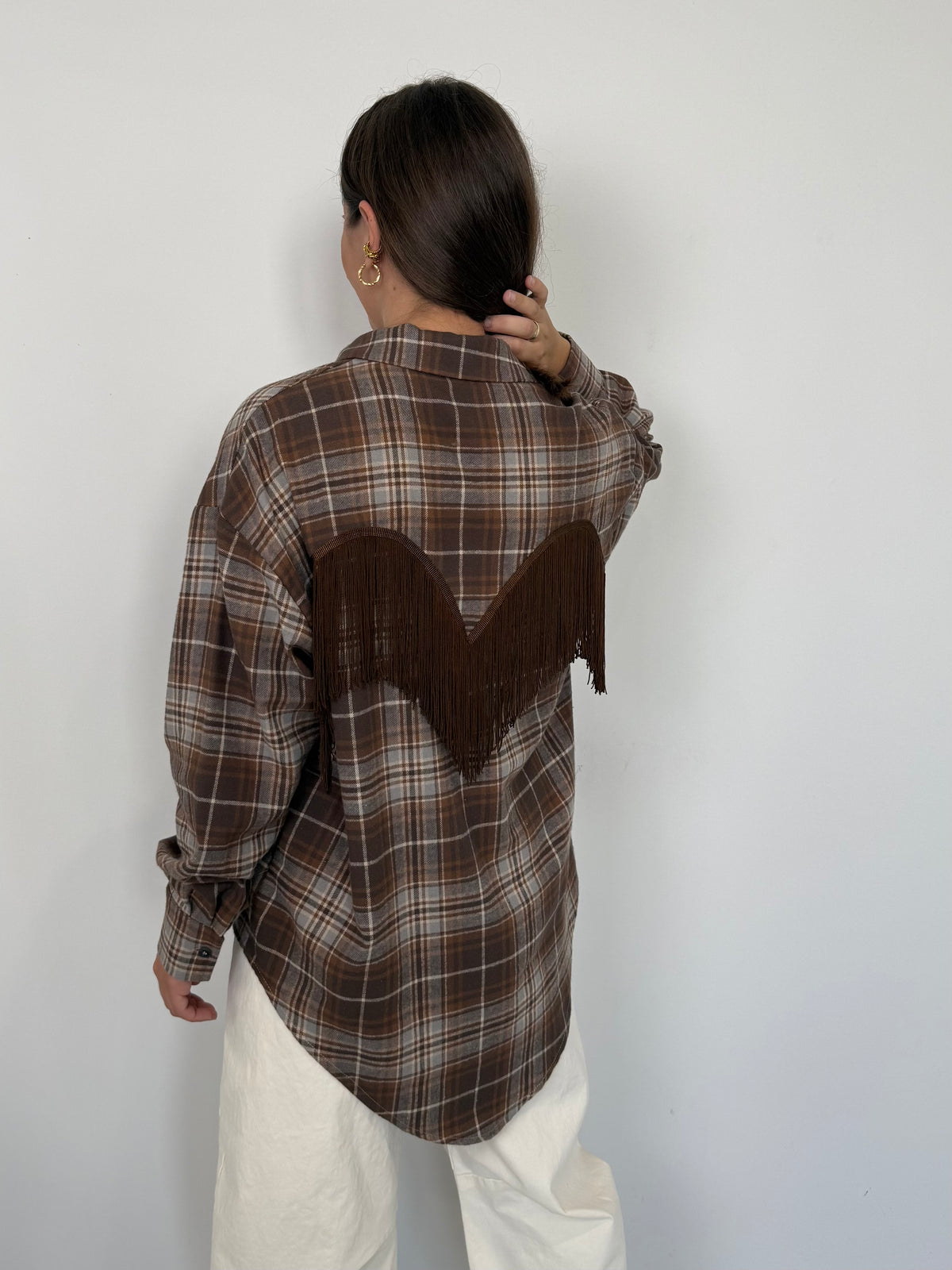 Tensione In - Camicia con frange moro
