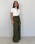 Tensione In - Pantalone cargo paracute verde