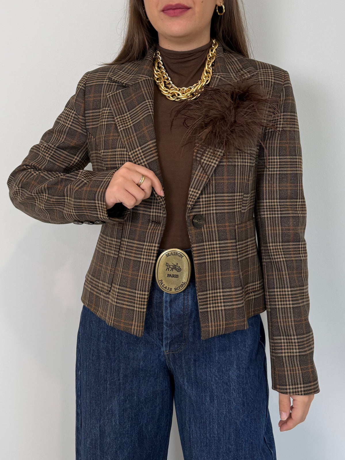 Motel - Giacca check slim