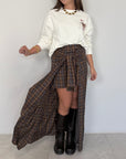 Haveone - Gonna lunga con maniche camicia moro