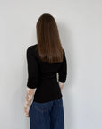 Haveone - Maglia con pizzo nera
