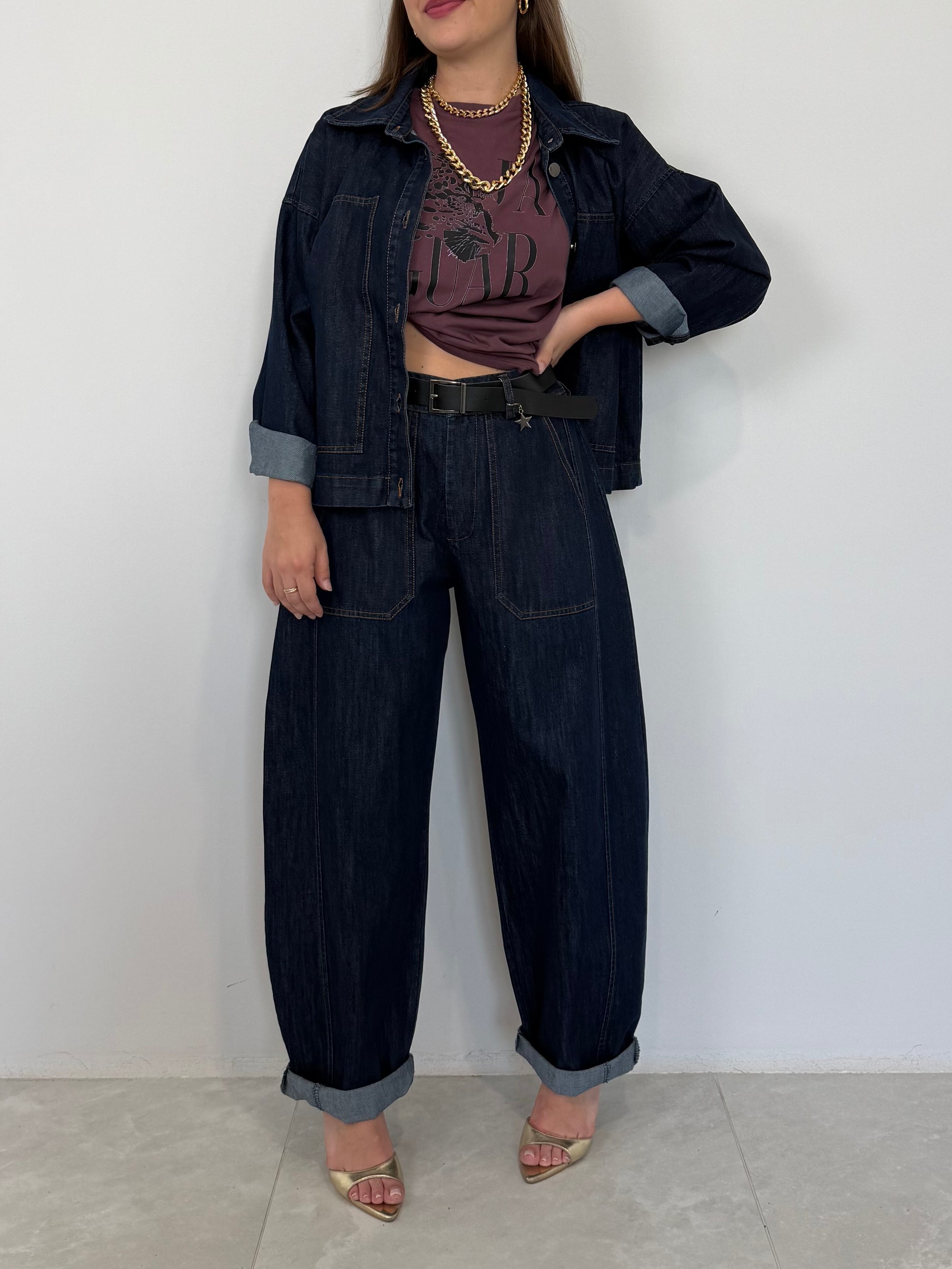 SusyMix - Pantalone in denim stellina