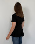 Tensione In  - T-shirt godet nera