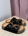 Ciabatta con doppia fibbia nera