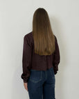 Two Way - Camicia cropped barolo