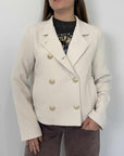 SusyMix - Cappottino con bottoni panna