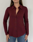 SusyMix - Camicia in jersey bordeaux