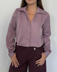 Two Way - Camicia cropped cipria