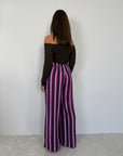 Haveone - Pantalone millerighe viola