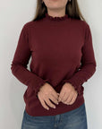 Dixie - Maglioncino con rouches bordeaux