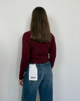 SusyMix - Cardigan con bottoni gioiello bordeaux