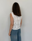 Haveone - Gilet in crochet bianco