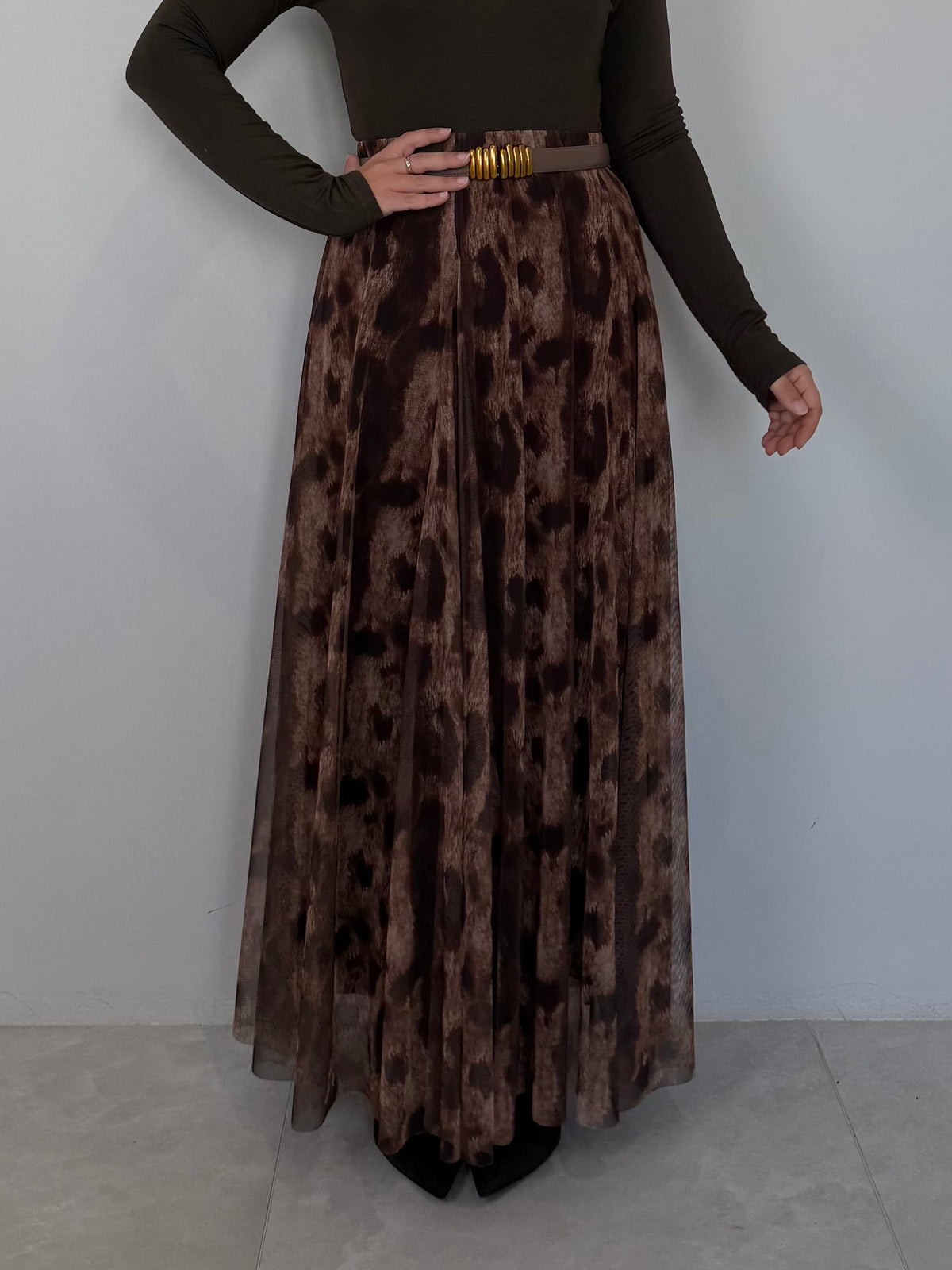 SusyMix - Gonna lunga in tulle animalier