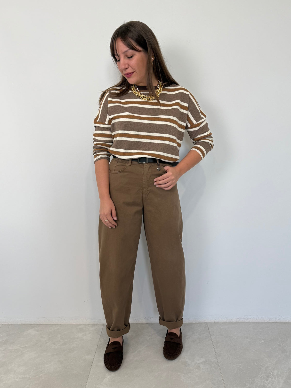 PRE-ORDINE 26/10: SusyMix - Pantalone cuoricino fango