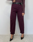 SusyMix - Pantalone cuoricino vino
