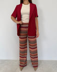 SusyMix - Pantalone zigzag rosso