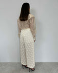 Haveone - Pantalone in pizzo con polsino