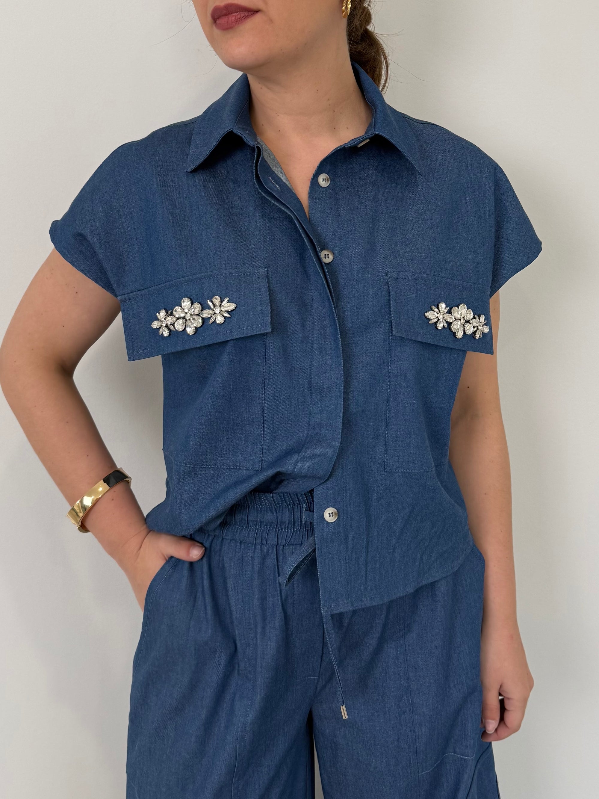 Tensione In - Camicia in denim chambray