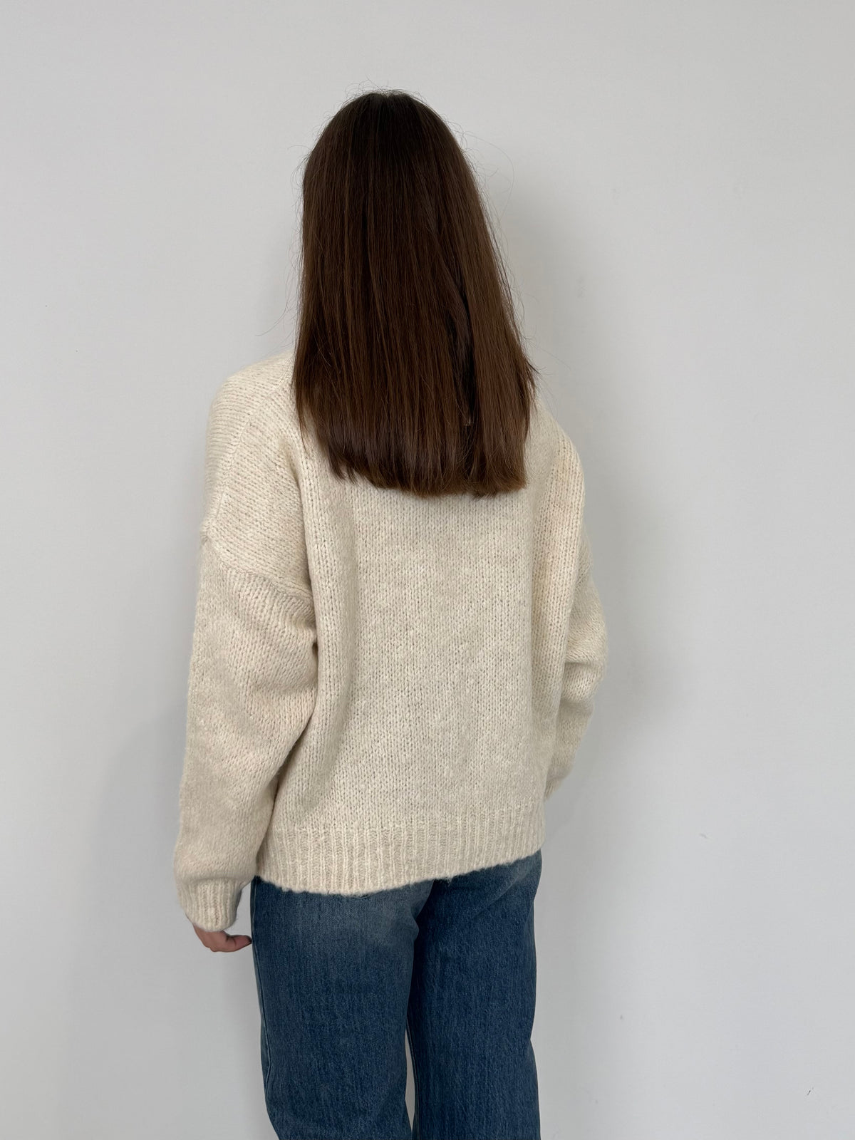 SusyMix - Cardigan tre bottoni panna