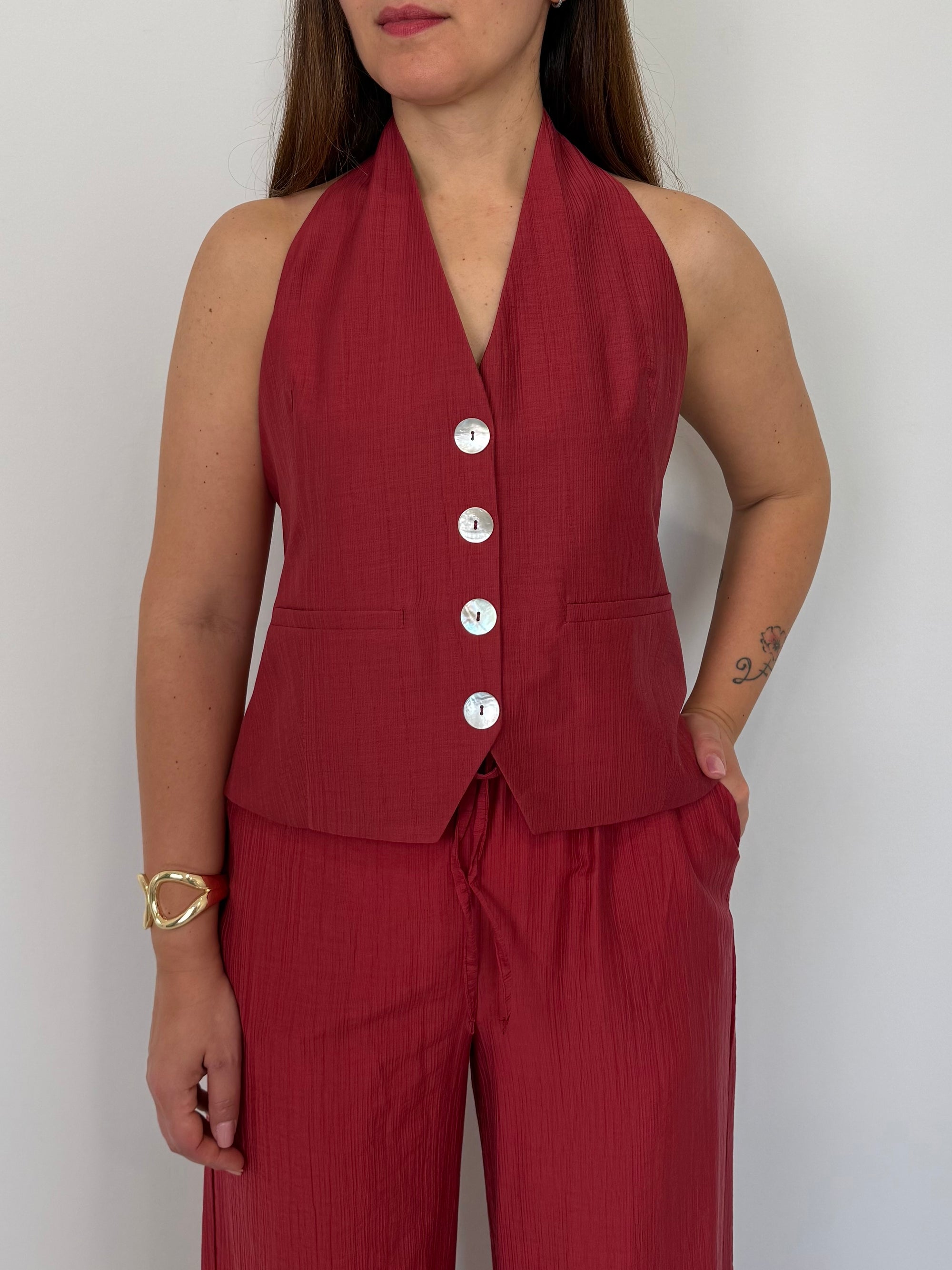 Haveone - Gilet goffrato india
