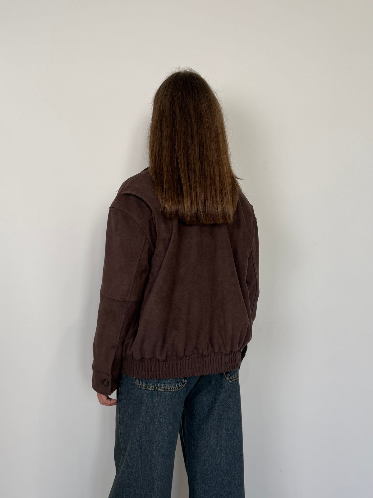Haveone - Bomber in suede moro