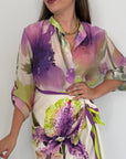 Haveone - Camicia acquerello viola
