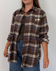 PRE-ORDINE 31/08: Civico23 - Camicia in flanella con spille moro