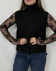 Two Way - Gilet con micropaillettes nero